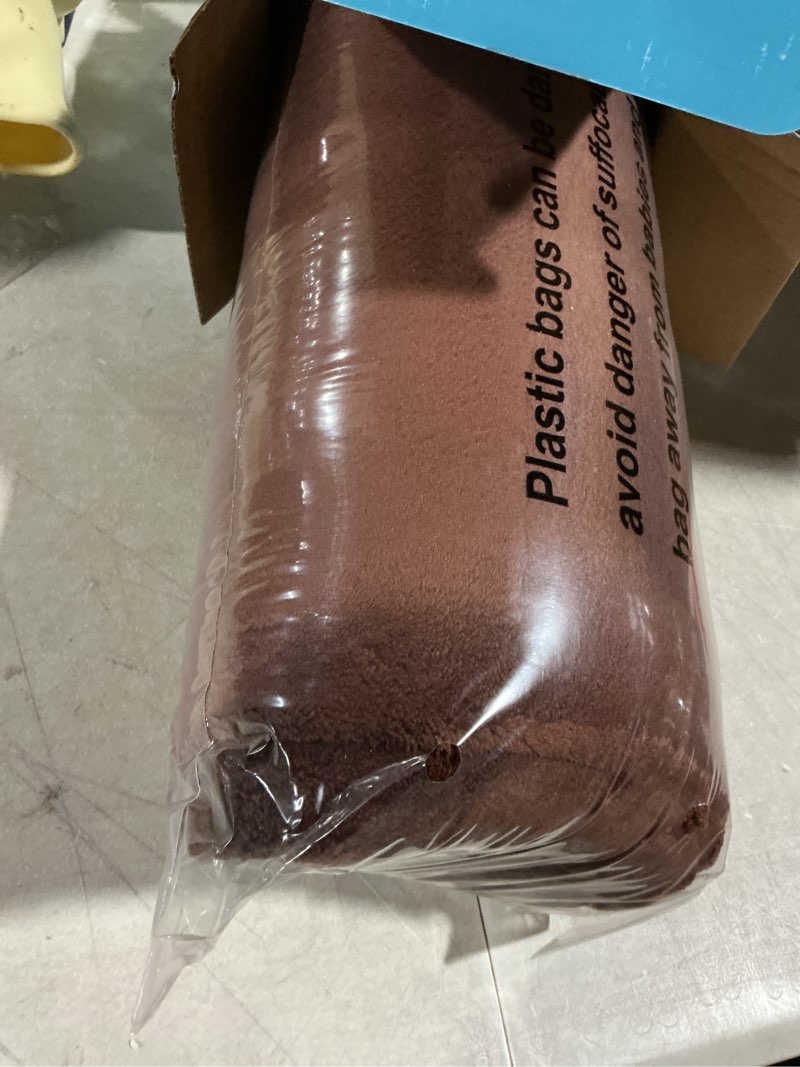 Condition photo showing Good Condition for Alexander Del Rossa Plush Fleece Robe for Women, Long Hooded Bathrobe with Hood, Plus Size Medium Chocolate