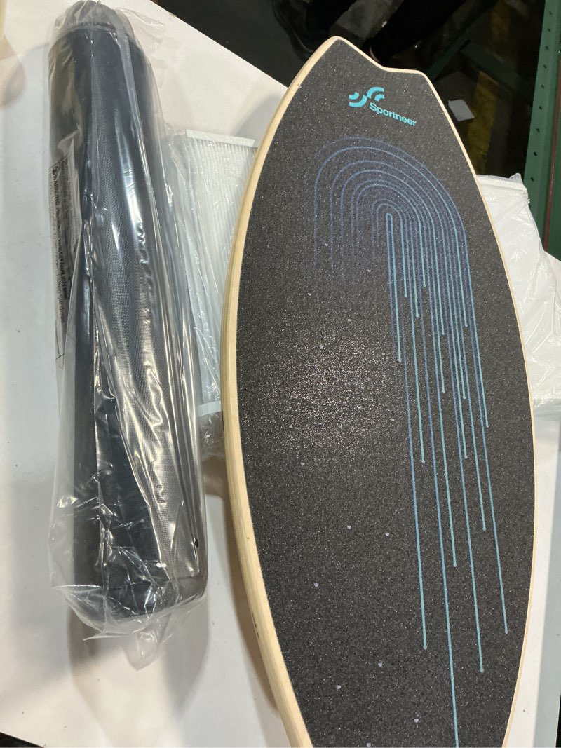 Condition photo showing Good Condition for Sportneer Balance Board - 7 Modes Wobble Board with Adjustable Stoppers - Exercise Balancing Stability Trainer for Improve Balance, Surf Trainer & Physical Therapy - Roller and 2.8'' Ball Included