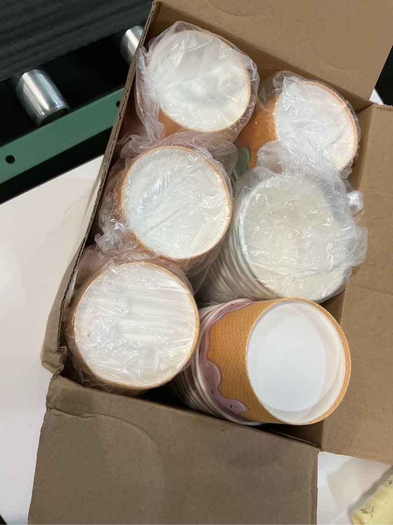 Condition photo showing New/Like New for jingmore 240 pcs ice cream bowls paper ice cream cups 4/6/8 oz containers bulk 6 colors disposable sundae bowls for dessert frozen yogurt birthday summer baby shower party bar supplies (4 oz) 240 4 oz