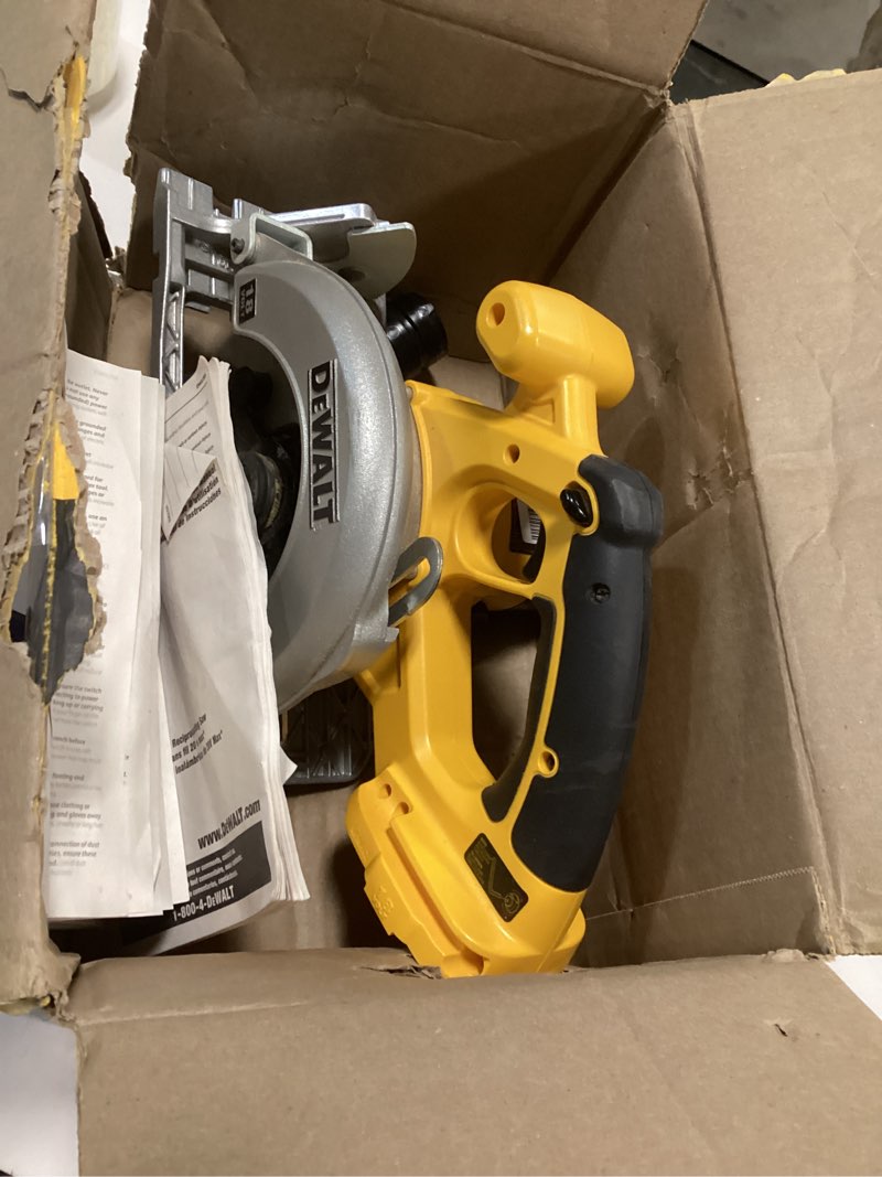 Condition photo showing As Is for DEWALT 20V MAX* 6-1/2 in. Brushless Cordless Circular Saw, Tool Only (DCS565B)