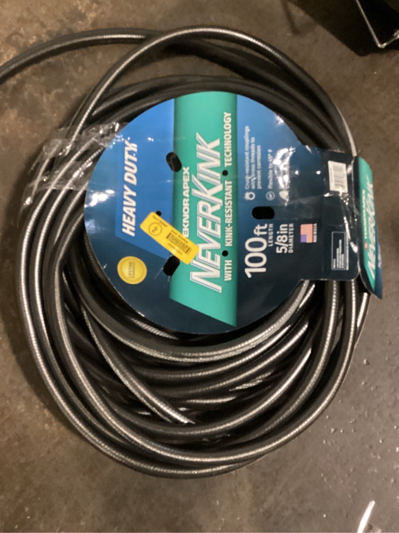 Condition photo showing Good Condition for neverkink teknor apex 5/8-in x 100-ft heavy-duty kink free vinyl gray coiled hose