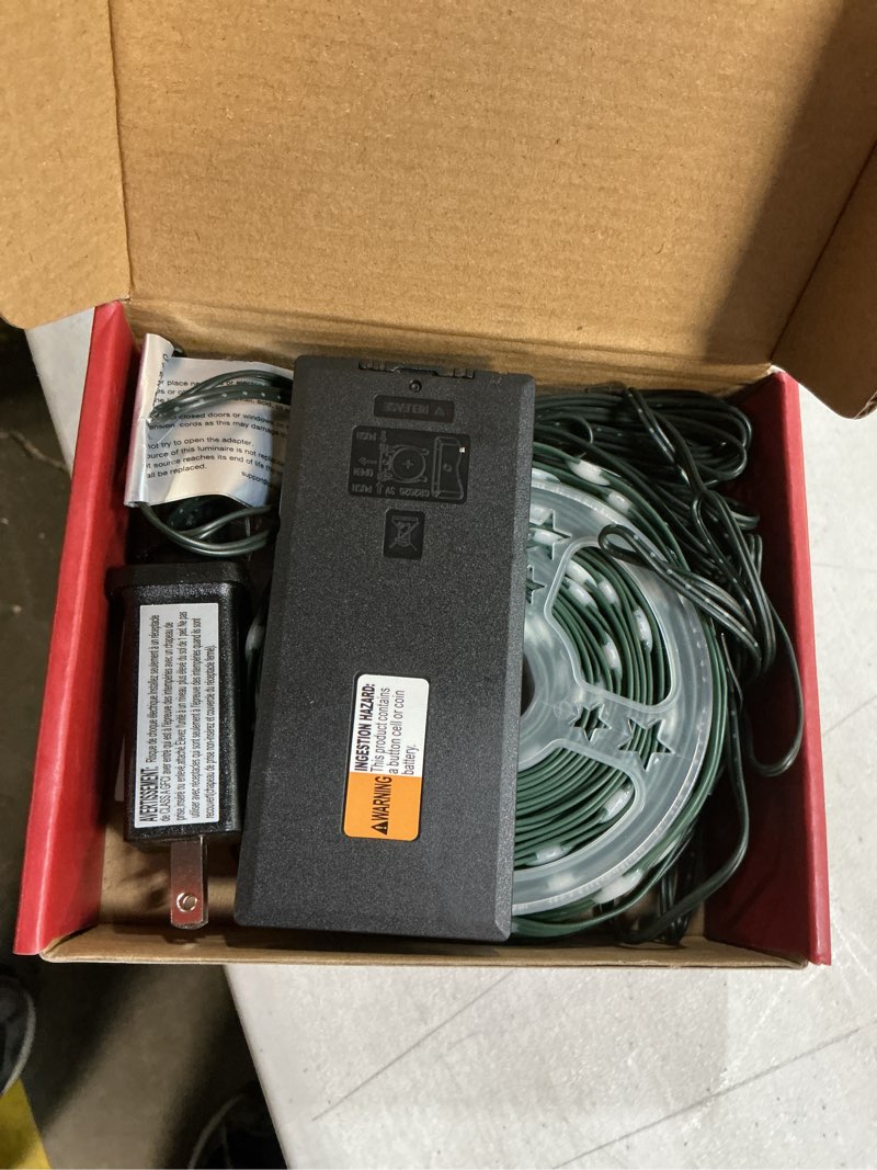 Condition photo showing As Is for Ollny Smart Christmas Lights 66FT 200LEDs, Color Changing Christmas Tree Lights App & Remote Controlled, RGB String Light with DIY Music Timer for Outdoor Indoor Holiday Xmas Decorations