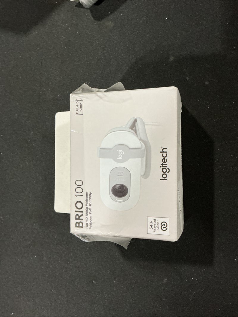 Condition photo showing New/Like New for Logitech Brio 100 Full HD 1080p Webcam for Meetings, Streaming, Desktop, Laptop, PC - Built-in Mic, 