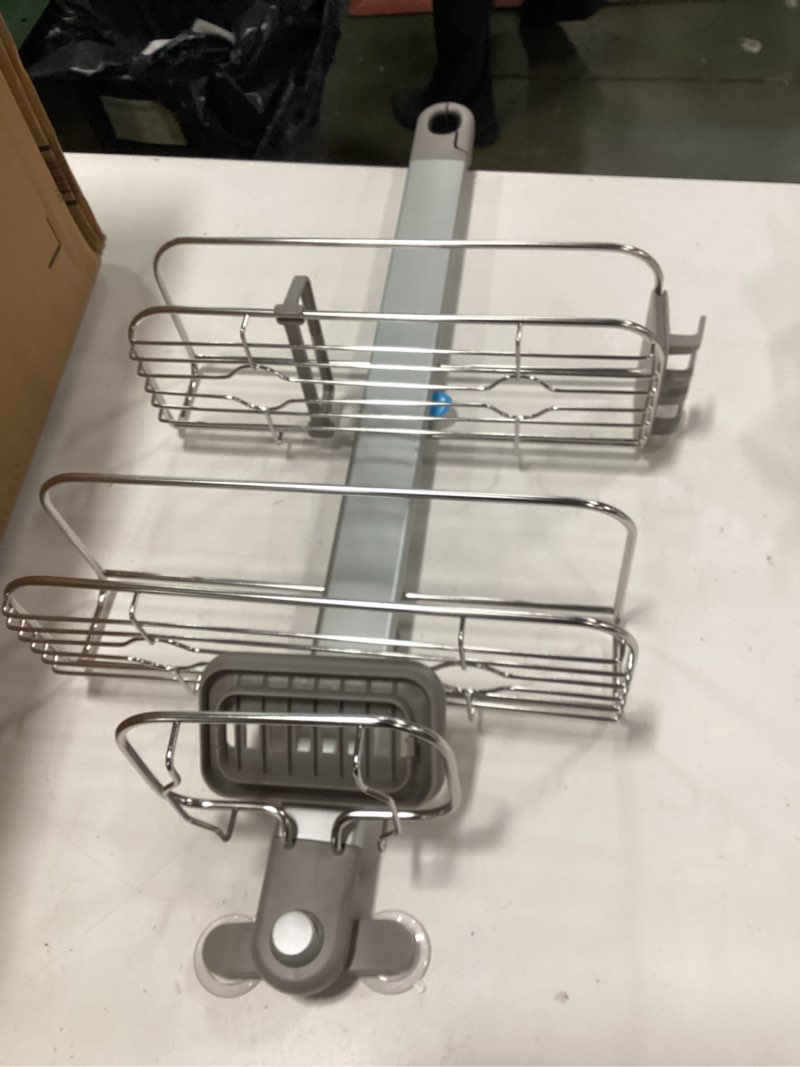Condition photo showing Good Condition for simplehuman Adjustable Shower Caddy, Stainless Steel and Anodized Aluminum Medium