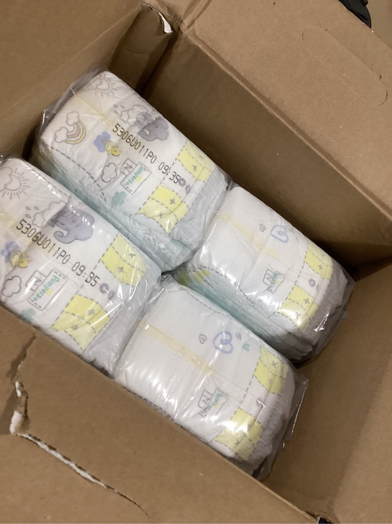 Condition photo showing New/Like New for pampers swaddlers diapers, size 0 (up to 10 lbs), 140 count, absorbent, keeps baby dry and comfortable, skin safe disposable baby diaper (packaging may vary) newborn 140