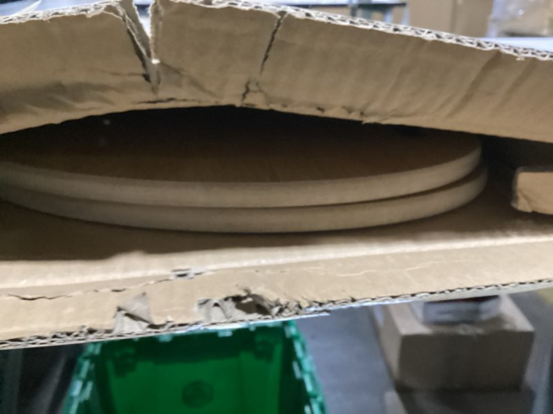 Condition photo showing New/Like New for Thyle 2 Pcs Wood Curved Lap Desk - 30.5'' x 12.5'' Lap Table with Handles,Wooden Board Curved Keyboard Tray for Laptop Computer & Mouse