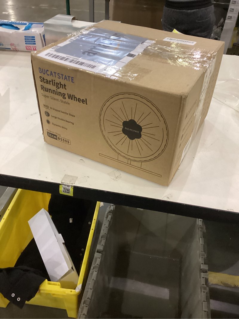 Condition photo showing New/Like New for Bucatstate Hamster Exercise Wheel Super-Silent with Adjustable Base Dual-Bearing Cage Accessories Quiet Spinning Running Wheel for Dwarf Syrian Hamster Gerbils and Other Small Animals 8.2inches Transparent