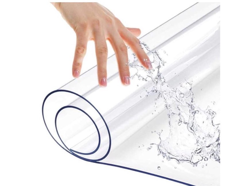 44x108 Inch PVC Protector Mat for Table Clear PVC Table Protector Desk Cover Protector Mat Clear Tab