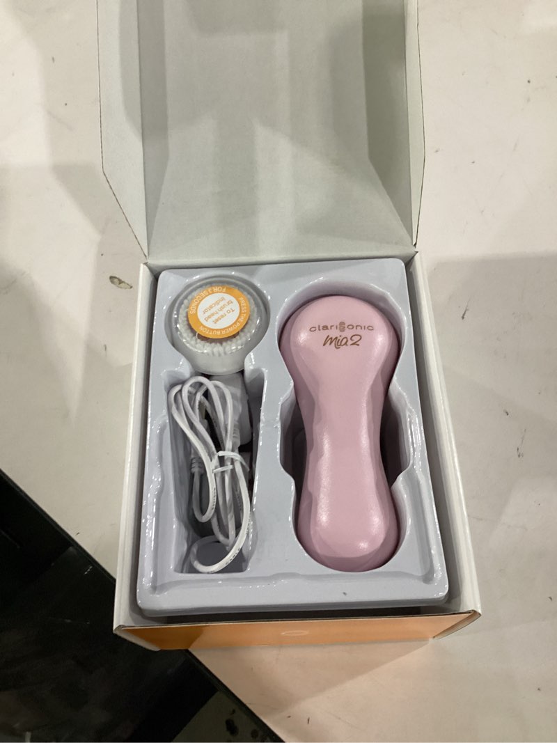 Condition photo showing Good Condition for not tested**** facial cleansing brush system, mia 2 sonic face scrubber, pink