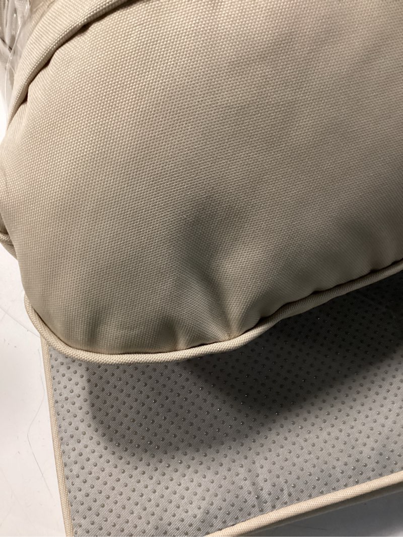 Condition photo showing As Is for aaaaacessories outdoor seat cushions for chairs, fade-resistant, waterproof patio furniture replacement cushions, 22" x 22" x 3" + 22" x 17", beige beige 22"x22"x3" / 22"x17"