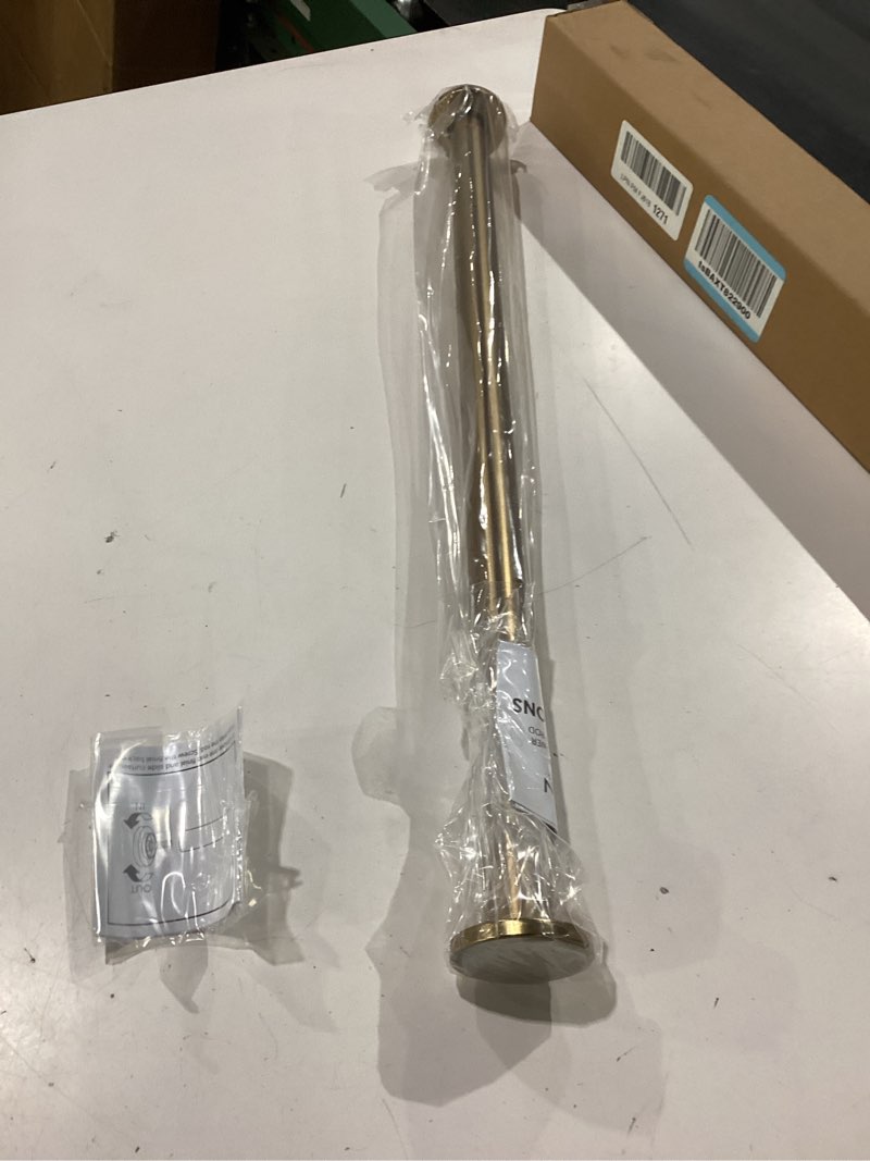 Condition photo showing New/Like New for ivilon tension curtain rod - spring tension rod for windows or shower, 24 to 36 inch. warm gold 24" to 36" warm gold