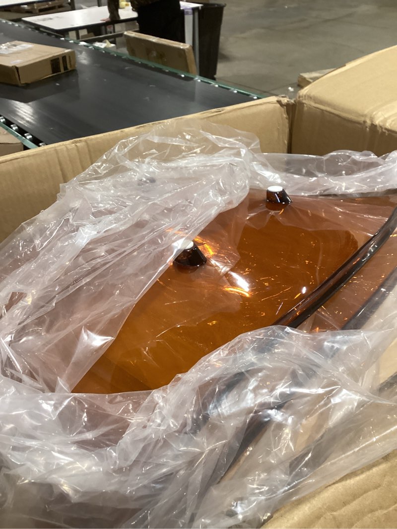 Condition photo showing Good Condition for Creative Co-Op Transparent Tulip Chair, Amber Finish, Set of 2