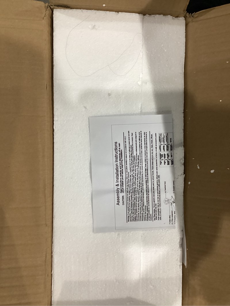 Condition photo showing Good Condition for Treekee Rustic Chandelier, 14" Gold Glass Cover Luxurious Hanging Light, 3-Light Globe Vintage Pendant Ceiling Light Fixtures for Living Room Entryway Dining Room Gold 14'', 3-Light