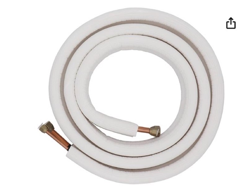 mini split line set 1/4" & 1/2" insulated copper aluminum line set -16ft copper aluminum pipes,mini split air conditioner (1/4+1/2)