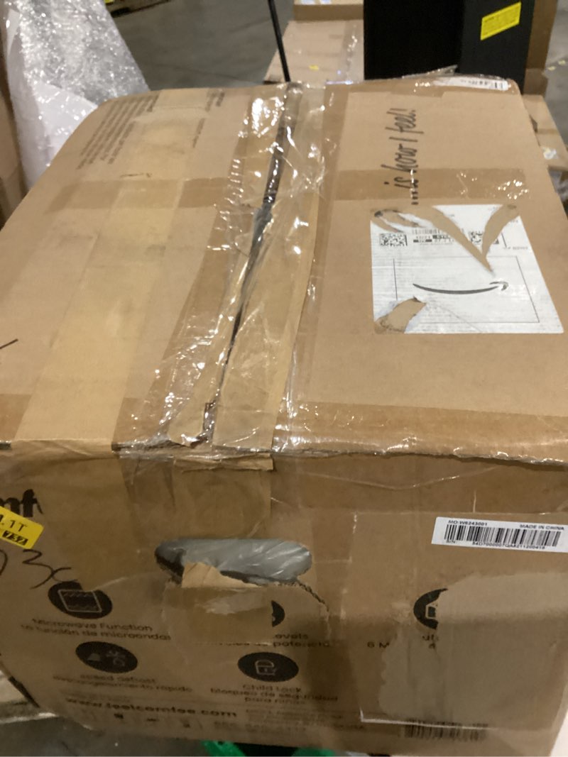 Condition photo showing As Is for COMFEE' Retro Microwave Oven, Small Microwave with 6 Auto Menus, 0.9 cu.ft Countertop Compact Microwave with Multi-stage Cooking, Mute Function, LED digital, Apricot/900W, CMO-MMP02AA(AT) 0.9 Cu.Ft Apricot