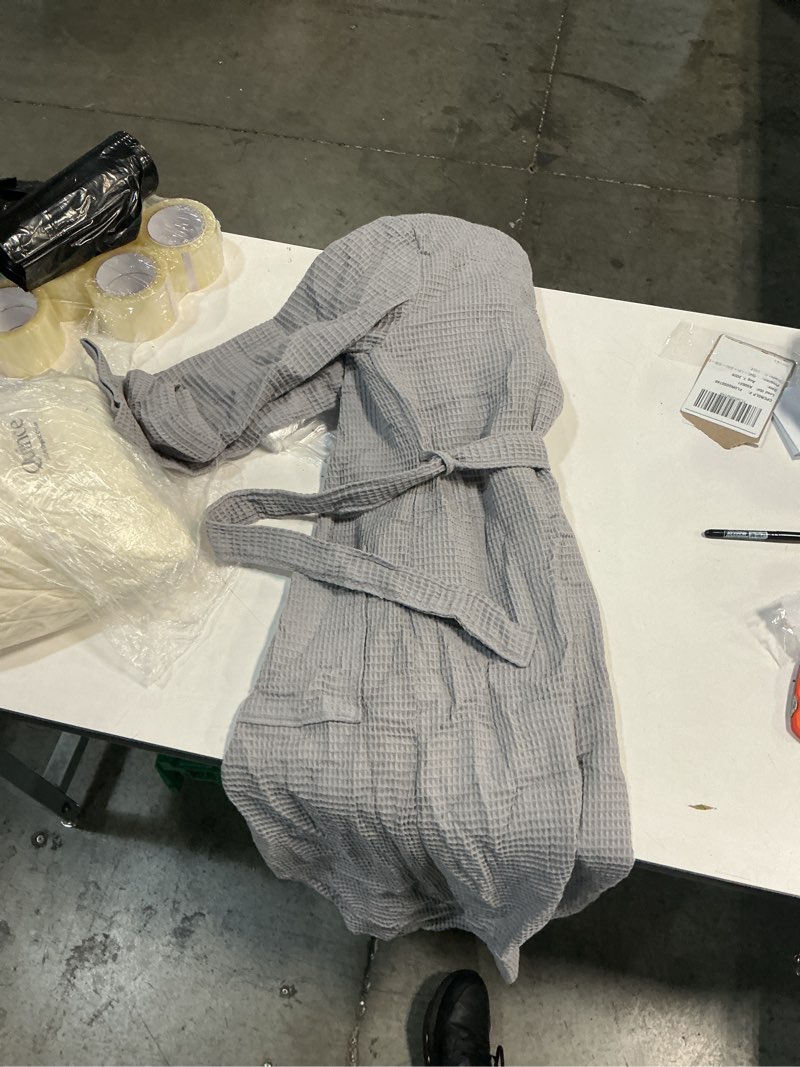 Condition photo showing Good Condition for organic turkish waffle robe long length, m, grey