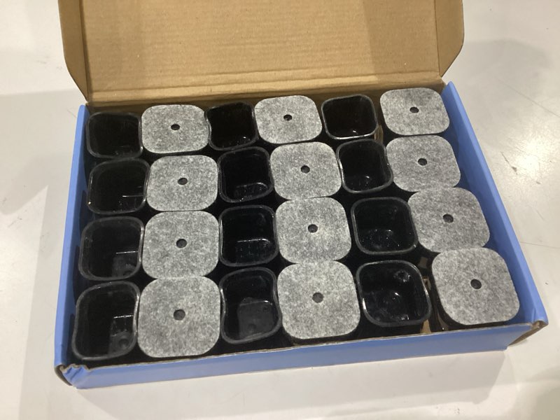 Condition photo showing New/Like New for 24 pcs chair leg floor protectors square,black silicone felt furniture leg pads caps covers for hardwood floors(fit:1-1/16" to 1-5/8") square l black