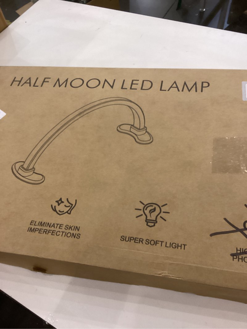 Condition photo showing Good Condition for Ciyebst Half Moon Light with Phone Holder, 29 in 48W Nail Desk Lamp, Lash Light for Eyelash Tech, Ma