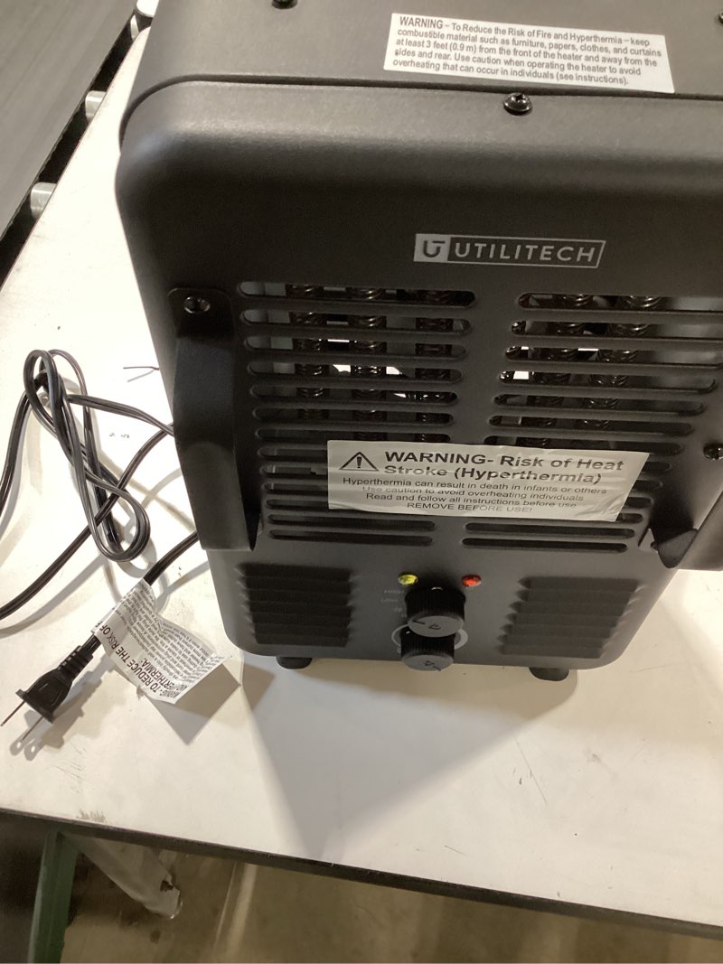 Condition photo showing Good Condition for utilitech 1500 -watt utility fan utility indoor electric space heater with thermostat