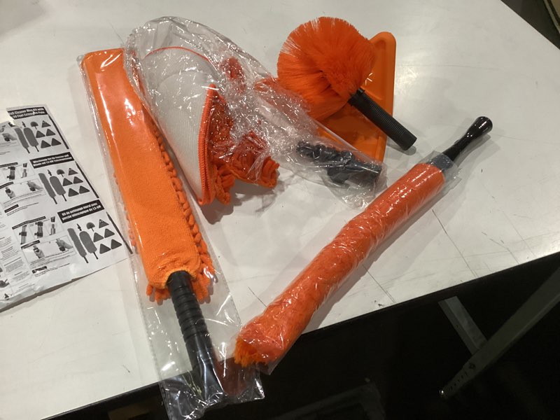 Condition photo showing Good Condition for similar to stock photo wall cleaner mop with 94\" long handle, 2-in-1 triangle & rectangle head with squeegee, 10 washable pads, baseboard cleaner tool for walls scrubber, ceilings, windows, glass, fans, doors, corners