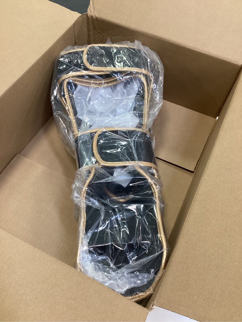 Condition photo showing Good Condition for Muay Thai Shin Guards - MMA Kickboxing Leg Instep Protective Pads, Martial Art Sparring Gear for BJJ Karate Boxing Taekwondo Training, Men Adults Kids Children B&Glod Medium