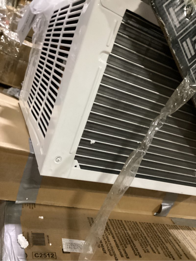 Condition photo showing As Is for lg 14,000 btu dual inverter smart window air conditioner, 115v, cools 800 sq. ft. for bedroom, living room, apartment, quiet operation, energy star®, works with lg thinq, amazon alexa and hey google