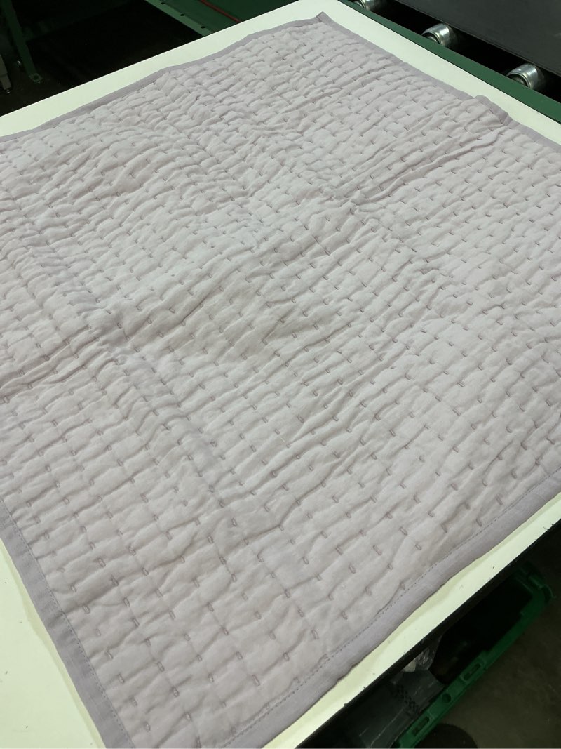 Condition photo showing Good Condition for quince european linen cotton stitch quilted euro sham