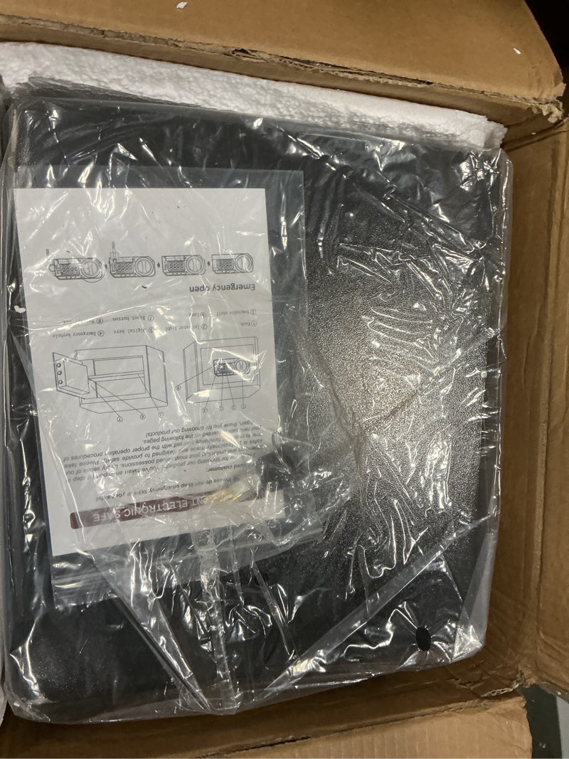 Condition photo showing As Is for 3.4 Cub Large Safes for Home Use Fire and Water Proof, Anti-Theft Digital Security Safe Box with Electronic Keypad and Key, Fire Proof Safe for Home Documents Firearm Medicine Money Valuables 3.4 CUFT