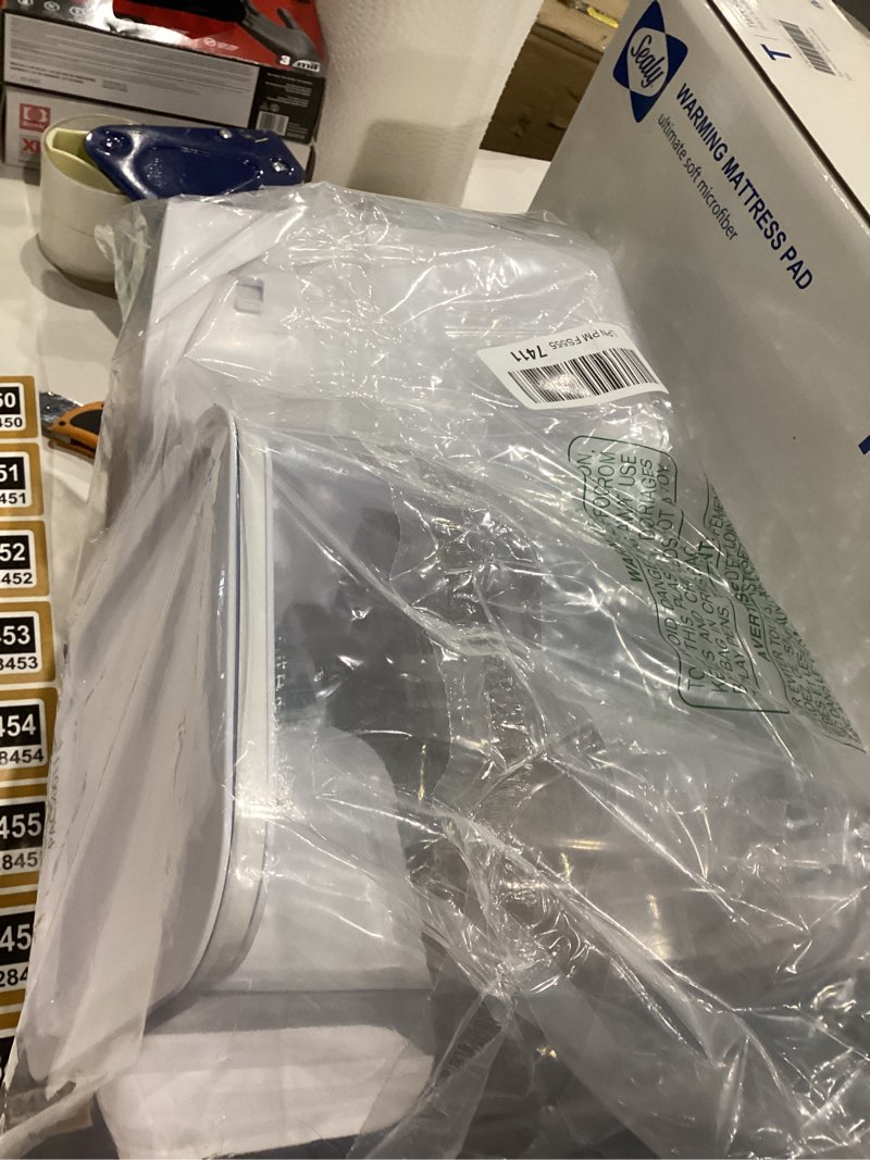 Condition photo showing As Is for Dog Food Storage Container, 5-7 lb Pet Food Storage Containers, Downward-pressing Large Outlet Suitable for Dog, Cat, Bird Dispenser, White