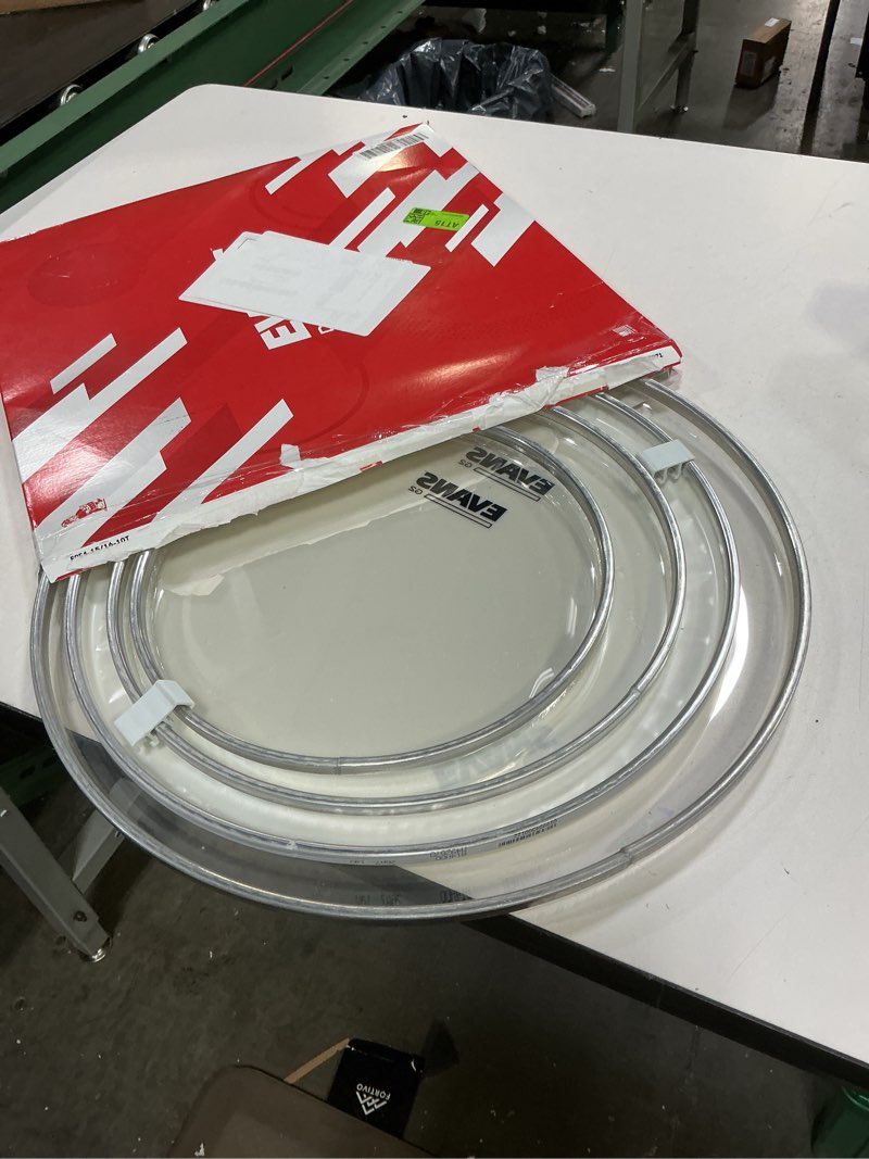 Condition photo showing Good Condition for evans drum heads - g2 clear rock pack (10", 12", 16") with 14" hd dry snare batter