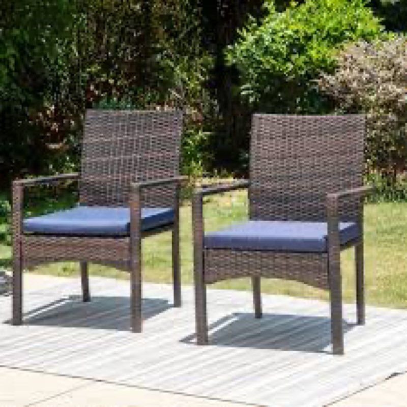 steel wicker chair  set