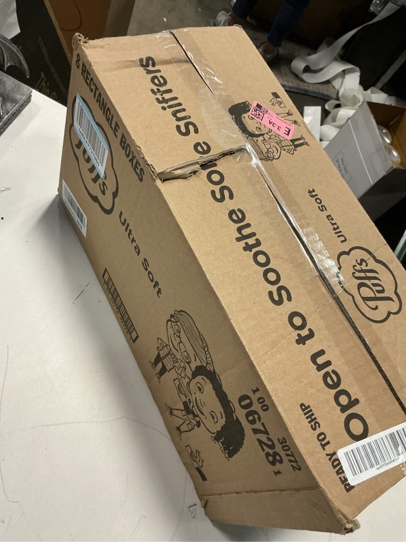 Condition photo showing New/Like New for Puffs Ultra Soft Non-Lotion Facial Tissue, 8 Family Boxes, 124 Facial Tissues per Box 124 Count (Pack of 8)