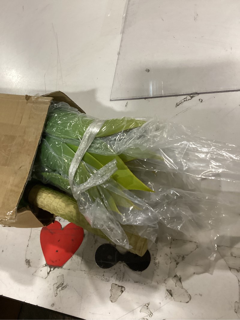 Condition photo showing Good Condition for artificial agave plants,large uv resistant fake agave planters for indoor and outdoor decorating tropical plant succulents greenery indoor decor (2pack,18" yellow) yellow green