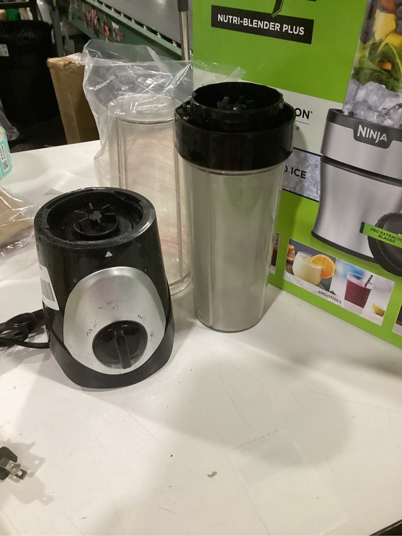 Condition photo showing As Is for ninja nutri-blender plus