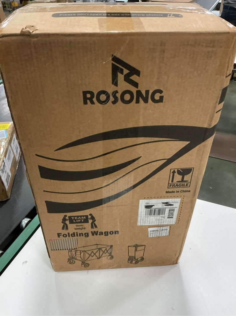 Condition photo showing New/Like New for Collapsible Wagon Cart with Wheels Foldable - Folding Utility Heavy Duty Wagons Carts for Grocery Sports Garden Shopping Camping Wheelbarrows (Black, 260L) Black 260L