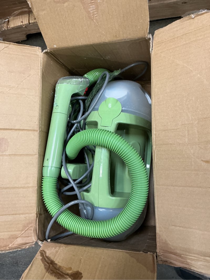 Condition photo showing As Is for BISSELL Little Green Multi-Purpose Portable Carpet and Upholstery Cleaner, Car and Auto Detailer, with Exclusive Specialty Tools, Green, 1400B