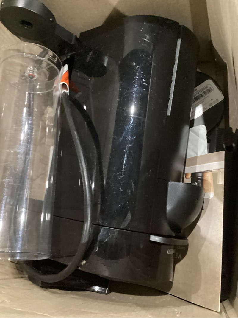 Condition photo showing As Is for Nespresso VertuoPlus Coffee and Espresso Machine by De'Longhi with Milk Frother, Ink Black Machine + Frother Ink Black