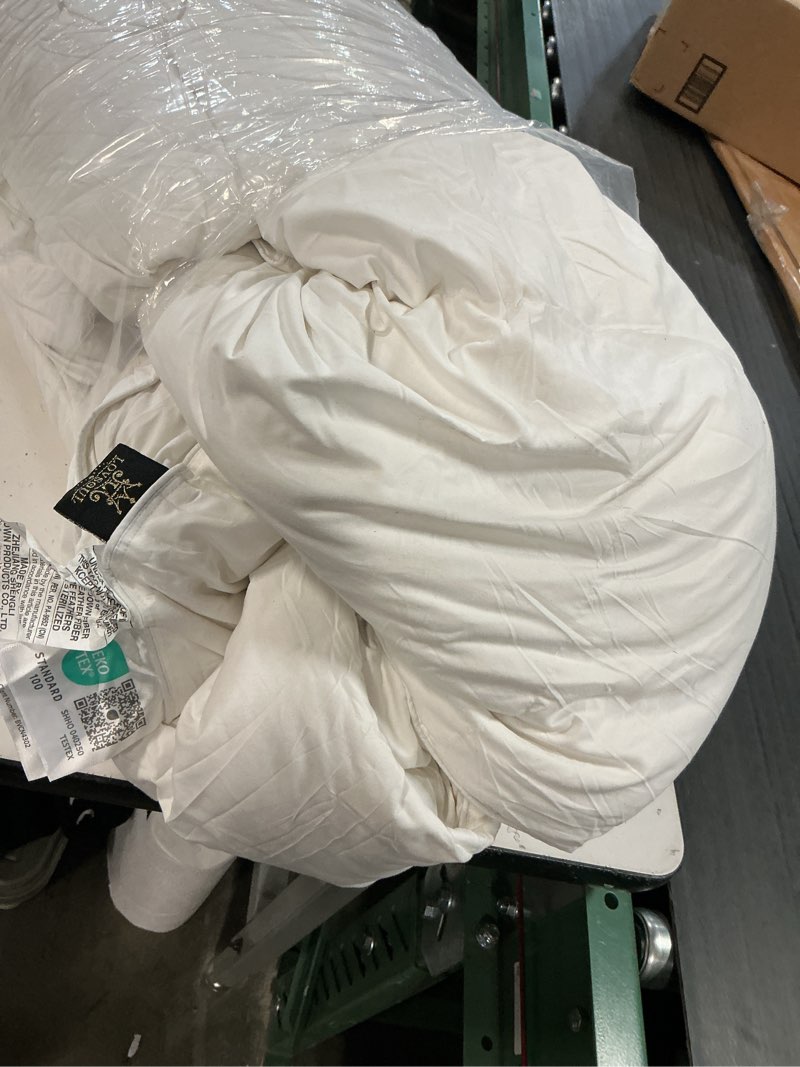 Condition photo showing As Is for L LOVSOUL Down Alternative Comforter King Size Duvet Insert,All Season Duvet Insert with Corner Tabs,White Comforter King 90x90Inches King White