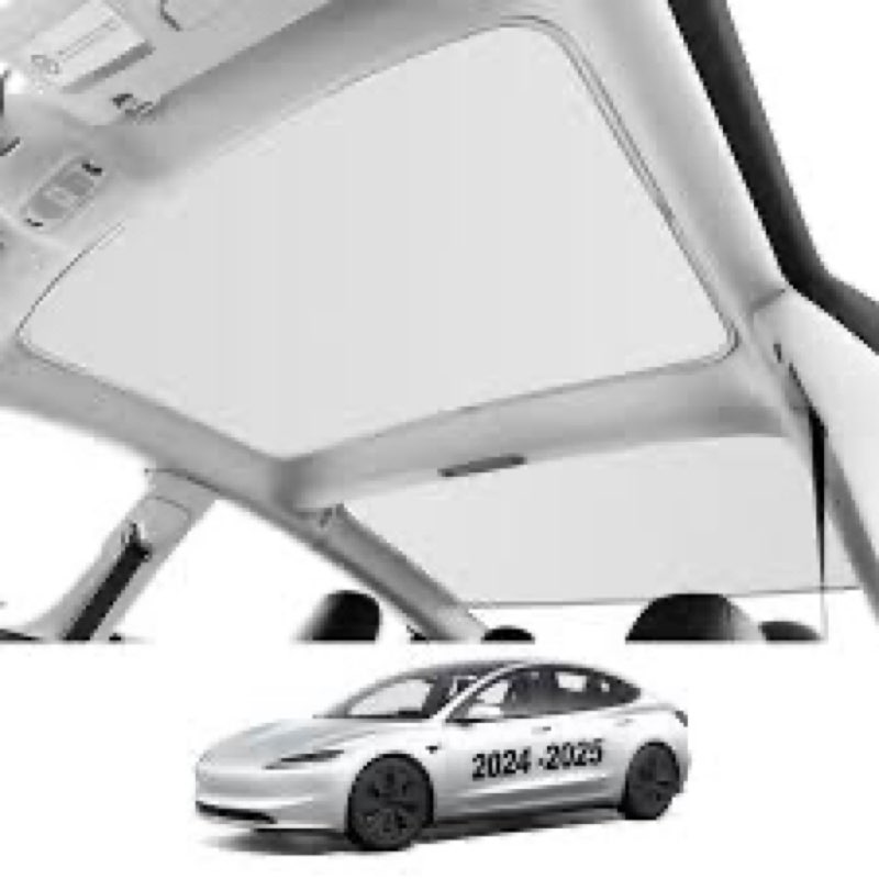 2025 Upgraded Tesla Model 3 Roof Sunshade High-Efficiency Heat-Insulating and Sun-Shading ice Silk B