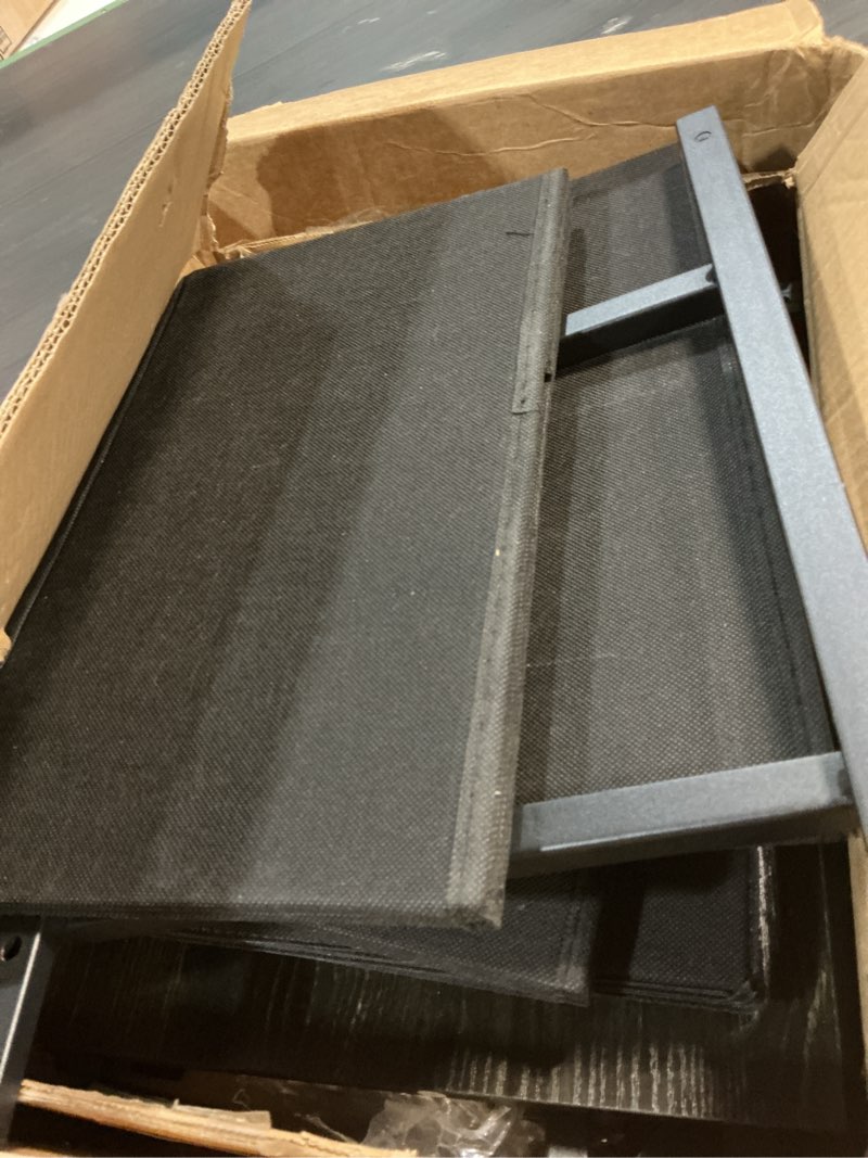 Condition photo showing As Is for WLIVE Dresser with 4 Drawers, Fabric Storage Tower, Organizer Unit for Bedroom, Hallway, Entryway, Closets, Sturdy Steel Frame, Wood Top, Easy Pull Handle, Charcoal Black