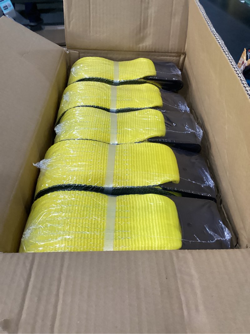 4" x 30' Heavy Duty Truck & Winch Straps with Flat Hooks, 5400lbs WLL, 16,200lbs Break Strength, Tie-Down Straps for Flatbeds, Trucks, Trailers, Farms, & Rescues Kodiak Straps (10)