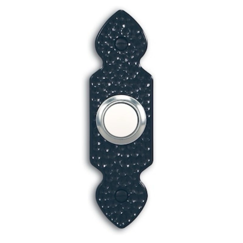 Utilitech Wired Lighted Black Doorbell Button