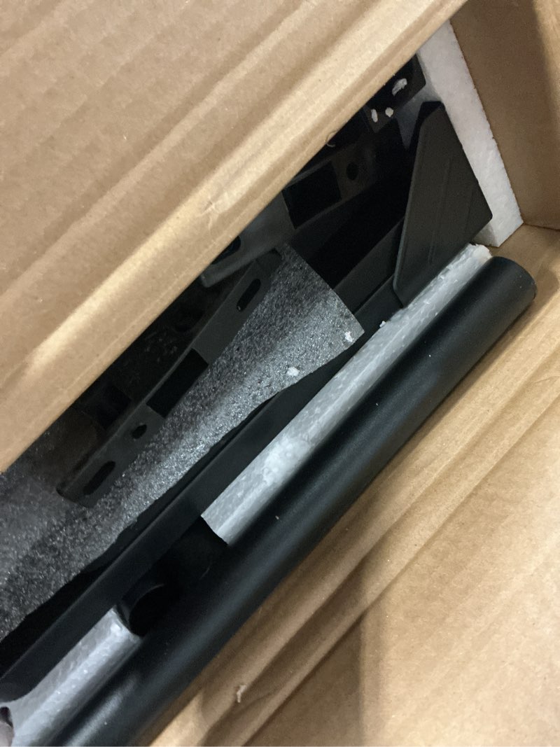 Condition photo showing New/Like New for Mobile Laptop Stand Desk, Standing or Sitting Rolling Computer Cart with Tower Stand, Adjustable Height 27.5" to 47.2" Portable Laptop Table Home Office Computer Workstation, Locking Wheels Brown