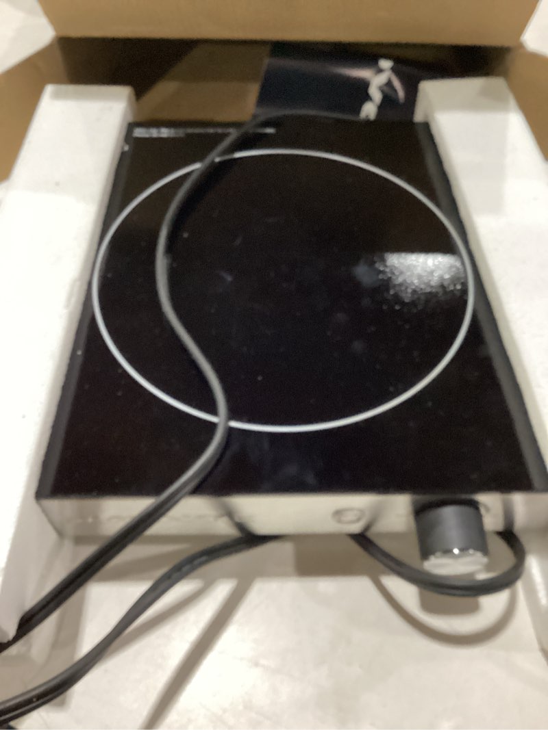 Condition photo showing Good Condition for ovente infrared ceramic single burner, 1200w electric countertop hot plate with black crystalline glass, portable stainless steel cooktop for home, office, or dorm use, black bgi301gb