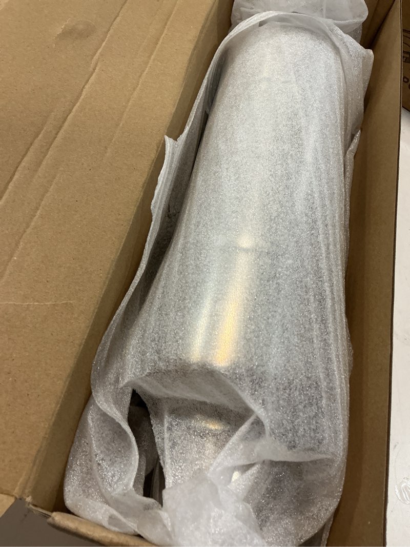 Condition photo showing New/Like New for stainless steel 2.25 inch resonator exhaust, performance 2.25" muffler exhaust (polished) 2.25" od