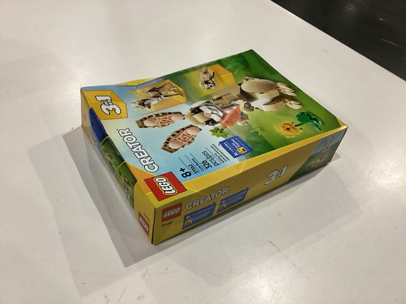 Condition photo showing New/Like New for lego creator 3 in 1 cute bunny toy - building toy set with 3 build options, bunny, seal, or llama - animal figures for kids, girls and boys, ages 8+ - gift idea for birthdays - 31162