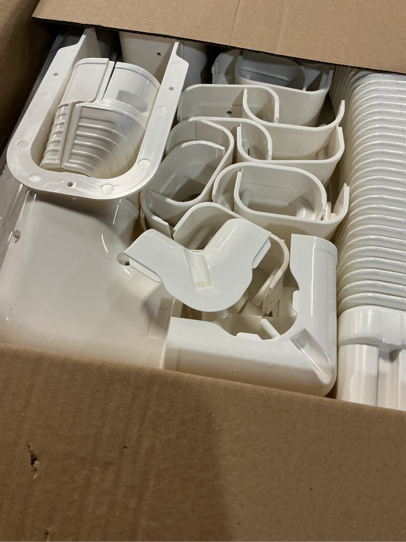 Condition photo showing Good Condition for mini split line set cover, 3” 13.5 ft decorative pvc line set cover kits for ductless mini air conditioners and heat pumps with flexible duct 3“ w 13.5 ft l