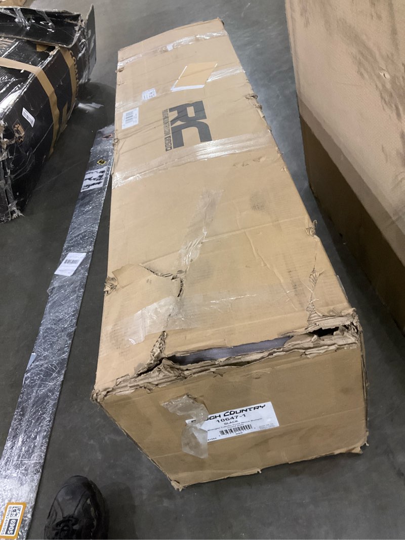 Condition photo showing As Is for Rough Country Tubular Front Bumper for Jeep Gladiator JT/Wrangler JK & JL/Wrangler Unlimited (2007-2025) - Built-in LED Lights, Skid & Winch Plate