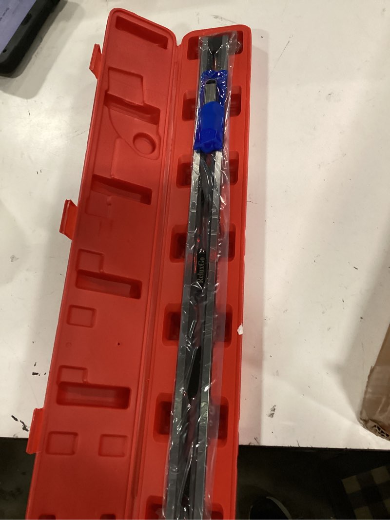 Condition photo showing New/Like New for 24 inch machinist precision steel straight edge tool, cylinder head straight edge, straight edge machined flat with feeler gauges for checking cylinder heads and engine blocks,patented