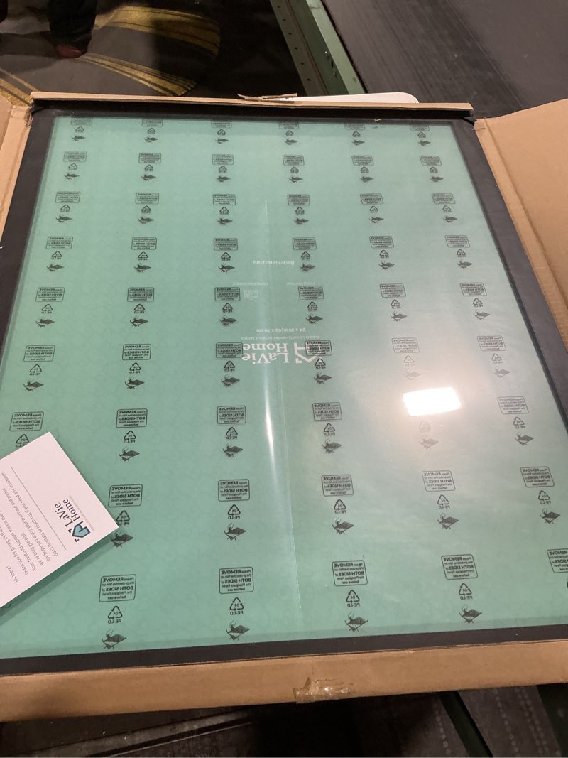 Condition photo showing New/Like New for LaVie Home 24x30 Picture Frame Black, Puzzles Frame for Wall Decoration, Classic Black Minimalist Style Suitable for Decorating Houses, Offices, Hotels, Puzzles Posters Photos or Artwork?1 Pack? 24x30 Black